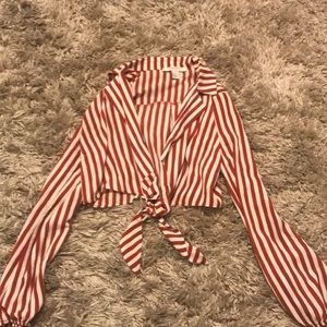 Striped long sleeve blouse-lightly worn